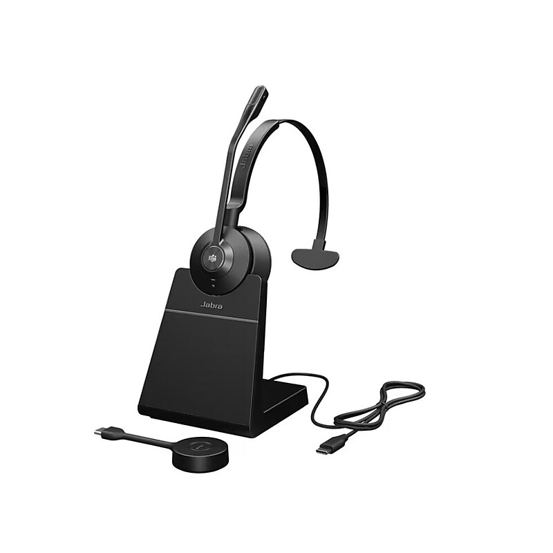 Jabra Engage 55 Wireless Noise Canceling Mono On-Ear-Headset, USB-C, MS Certified (9653-475-125) image 1