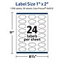 Avery TrueBlock Laser/Inkjet Oval Multipurpose Labels, 1" x 2", White, 1200/Box (94053)~#|#~871FAE51-6078-416B-A371F3619C96C422_sc7