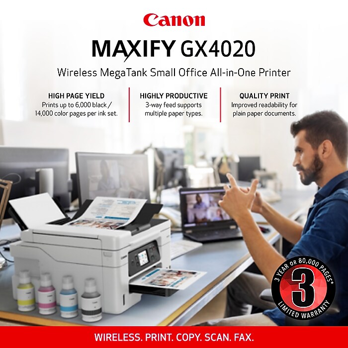 Canon MegaTank MAXIFY GX4020 Wireless Color All-in-One