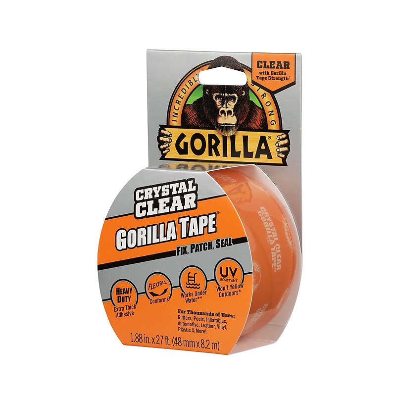 Gorilla Crystal Clear Tape, 1.88" x 27', 1 Roll (6027007) image 1