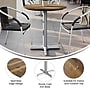 Flash Furniture TopGuard 31.25" Round Wood  Restaurant Dining Table and Base, Natural/Silver Base (STRD31NATT2222S)~#|#~8728AF3F-0130-4948-B7E8B842D4055E4D_sc7