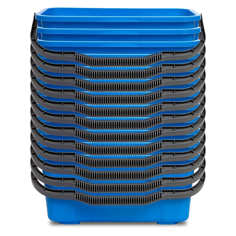 Gritt Commercial Plastic Squeegee Bucket, 3-Gallon, Blue, 12/Carton (GRI183) image 1
