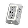 Ciao Tech 6-Outlet Surge Protector Wall Tap with 2-USB Ports & Adjustable LED Night-Light, 540-Joules, White (CPAZY00-026)~#|#~872B6DEC-2016-4302-AEF5FB003A640679_sc7
