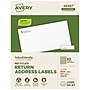 Avery EcoFriendly Laser/Inkjet Return Address Labels, 1/2" x 1-3/4", White, 8000 Labels/Pack (48467)~#|#~872D7F65-564D-4922-ADCD16A85C09C258_sc7