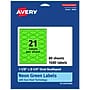Avery Decorative Edge Multipurpose Labels, 1-1/8" x 2-1/4", Neon Green, 1680/Box (94061)~#|#~872E0E71-E2E8-4F96-8AF6729792B75163_sc7