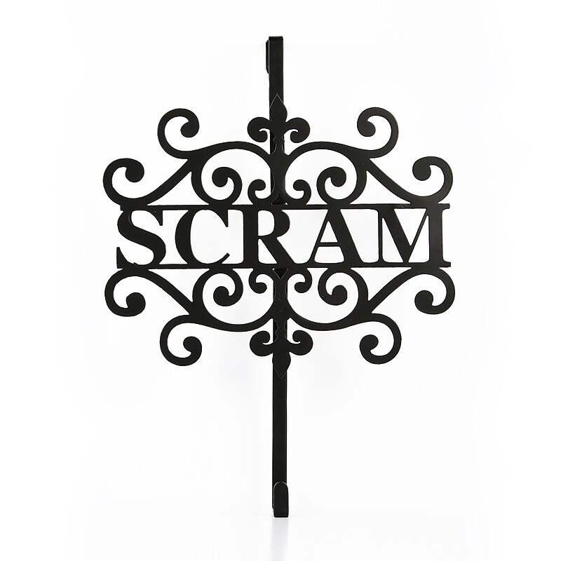 National Tree Company 16" Halloween “Scram" Wreath Hanger (CI58-22260) image 1