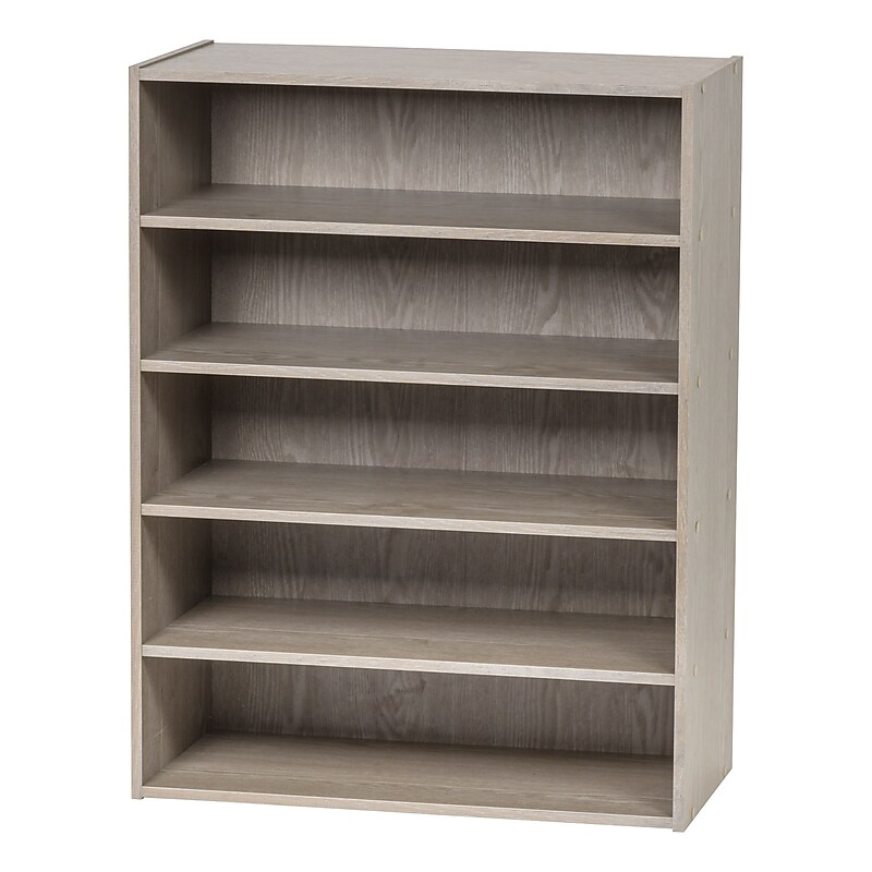 Iris 31.51" 5-Shelf Bookcase, Gray (596987) image 1