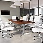 Bush Business Furniture 120W x 48D Boat Shaped Conference Table with Metal Base, Hansen Cherry (99TBM120HCSVK)~#|#~873B4CA8-95A6-4C42-806EACF338069423_sc7
