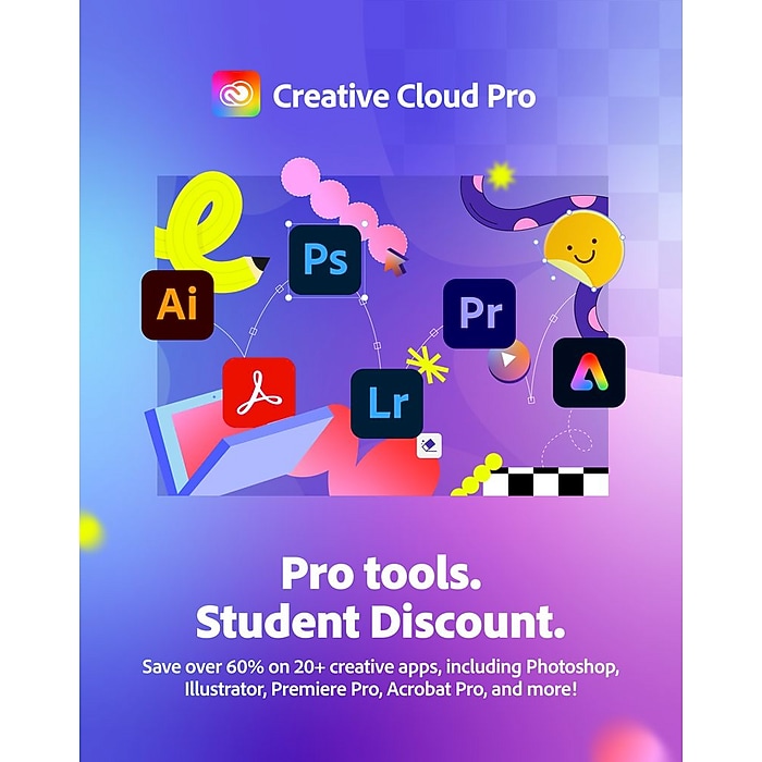 Adobe Creative Cloud Pro Student & Teacher Edition for 1 User