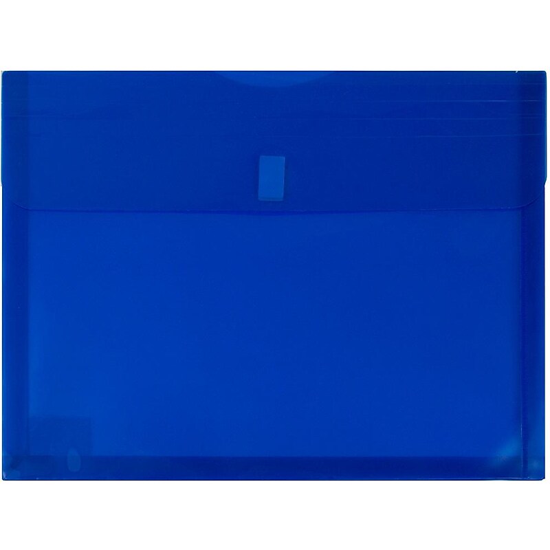 JAM Paper Premium Plastic Document File, Letter, Blue, 3/Pack (218V1BUX3) image 1