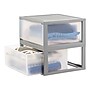 Iris Stackable Storage Drawer, Gray, 2/Pack (500257)~#|#~87490578-C815-4B08-89FE6E97AA4CAAC2_sc7