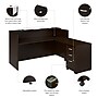 Bush Business Furniture Arrive 72"W L Shaped Reception Desk with Counter and Mobile File Cabinet, Mocha Cherry (ARV010MR)~#|#~8749DEC0-863A-4BB7-9CA0F08311E8CD09_sc7