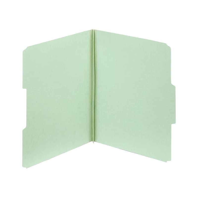 Pendaflex Recycled File Folders, 1/3-Cut Tab, Letter Size, Pressboard, Light Green, 25/Box (23234) image 1