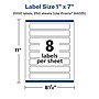 Avery Laser/Inkjet Rectangle Multipurpose Labels, 1" x 7", White, 2000 Labels/Box (94225)~#|#~87553107-381F-4B1E-8C2B9E4B90BD9A97_sc7