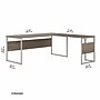 Bush Business Furniture Hybrid 72"W L Shaped Table Desk with Metal Legs, Modern Hickory (HYB026MH)~#|#~875579DE-F2F2-4069-8F9BCFF480E8B2E4_sc7
