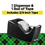 Scotch Desktop Dispenser, 3.1", 1" Core, Black (C60-BK)~#|#~87586450-A819-4379-A23A9A1F8F35913F_sc7