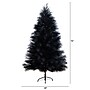 Nearly Natural Artificial Halloween Black Pampas Grass Christmas Tree, 6' (T5216)~#|#~875D1FB4-F207-4796-ACDEE789D3096972_sc7