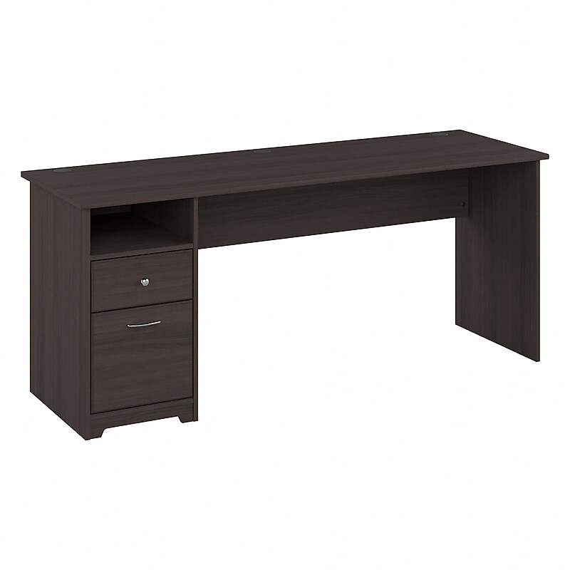 Bush Furniture Cabot 72"W Computer Desk with Drawers, Heather Gray (WC31772) image 1