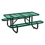 Global Industrial 6' Rectangular Outdoor Steel Picnic Table, Expanded Metal, Green (277152GN)~#|#~87637810-13E3-42C7-8EC3F098439E01F0_sc7