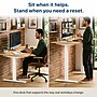 Uncaged Ergonomics Rise Up 60"W Electric Adjustable Bamboo Standing Desk, Natural/White (RUWB)~#|#~87642CD6-446E-4F75-B9A7FDB57B73954F_sc7