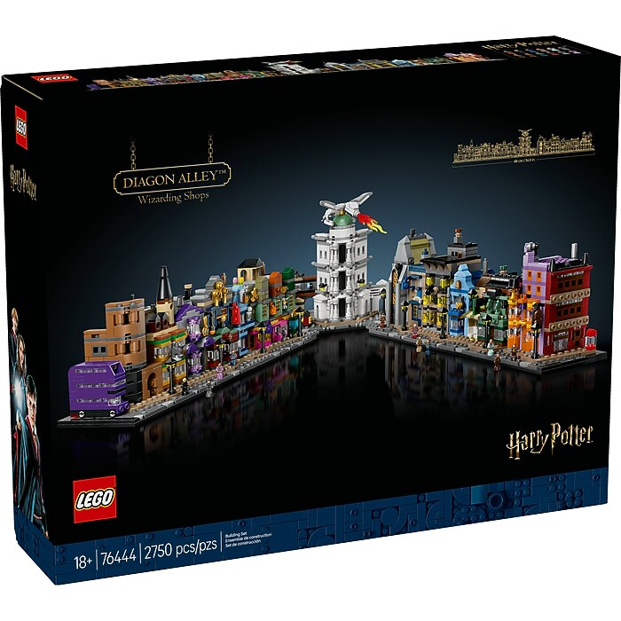 LEGO Harry Potter Diagon Alley Wizarding Shops, 2750 Pieces (76444