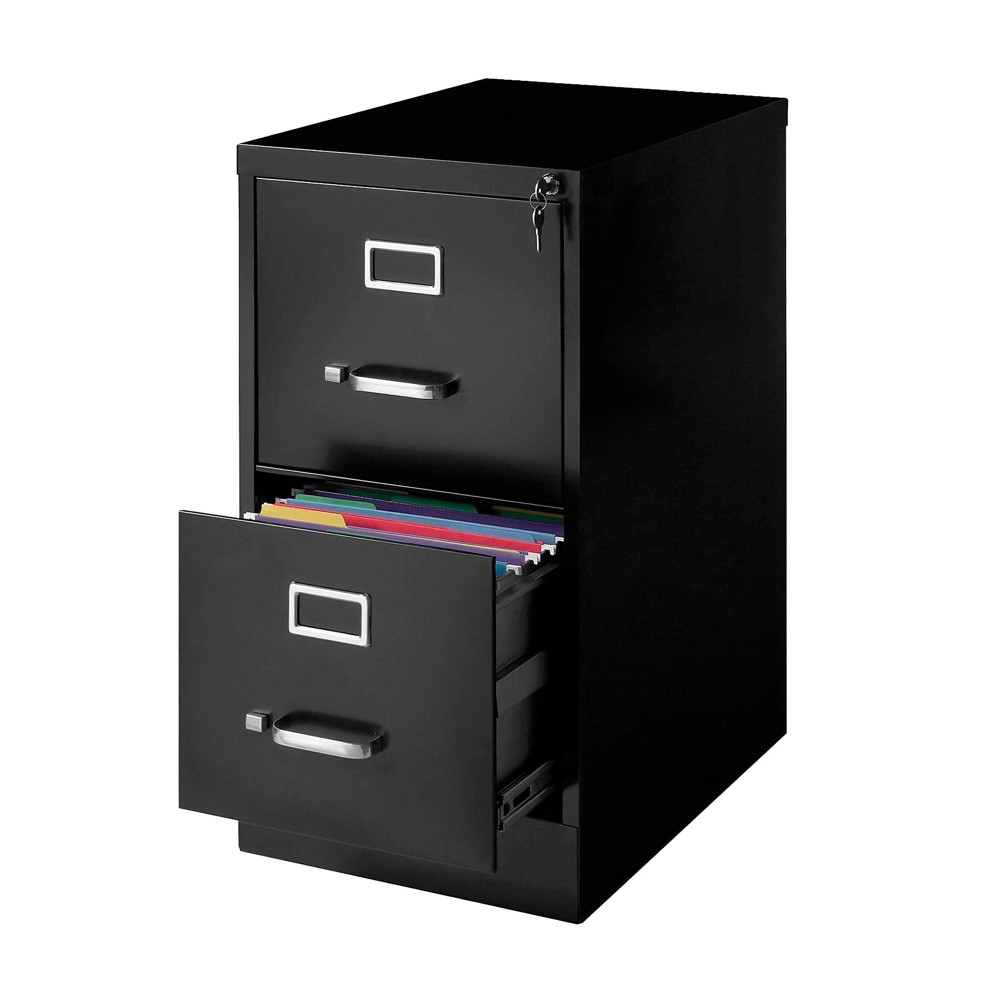 Staples Heavy Duty 2 Drawer Vertical File Cabinet, Letter Size Documents, 22″ D x 15″ W x 28.38″ H, Black Sansujyuku sansujyuku.com