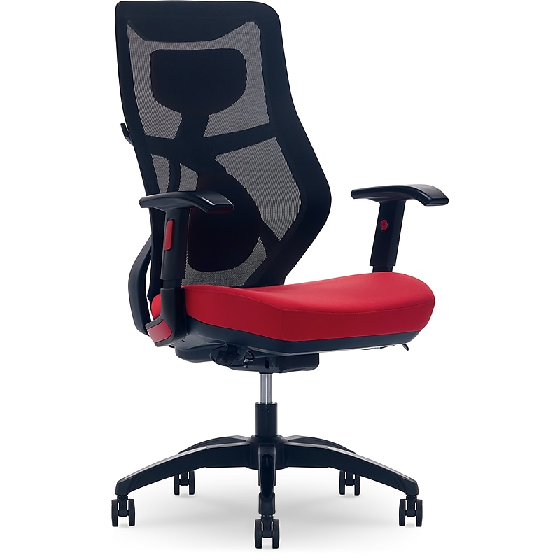 Beautyrest Duo-EX Ergonomic Mesh Swivel Computer Chair, Red (60051-RED) image 1