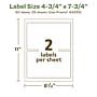 Avery EcoFriendly Rectangle Multipurpose Labels, 4-3/4" x 7-3/4", White, 50/Pack (94255)~#|#~876AA224-5D10-4CC6-A17F50A29D9D37D0_sc7