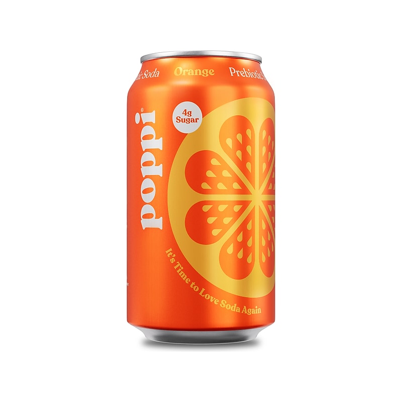 Poppi Prebiotic Orange Soda, 12 fl. oz., 12 Cans/Case (XNA71017) image 1