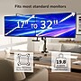 Mount-It! Dual Monitor Gas Spring Desk Mount with Pole and Crossbar For Screens Up to 32", 19.8 lbs Per Arm, Black (MI-12005)~#|#~876D434D-28B8-4A52-B664A3FFE76CE6AE_sc7