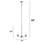 Lalia Home 3-Light 15" Classic Clear Glass and Metal Hanging LED Pendant Chandelier, Brushed Nickel (LHP-3012-BN)~#|#~876D68C4-DD50-42F2-BB4C69E5257E38AA_sc7