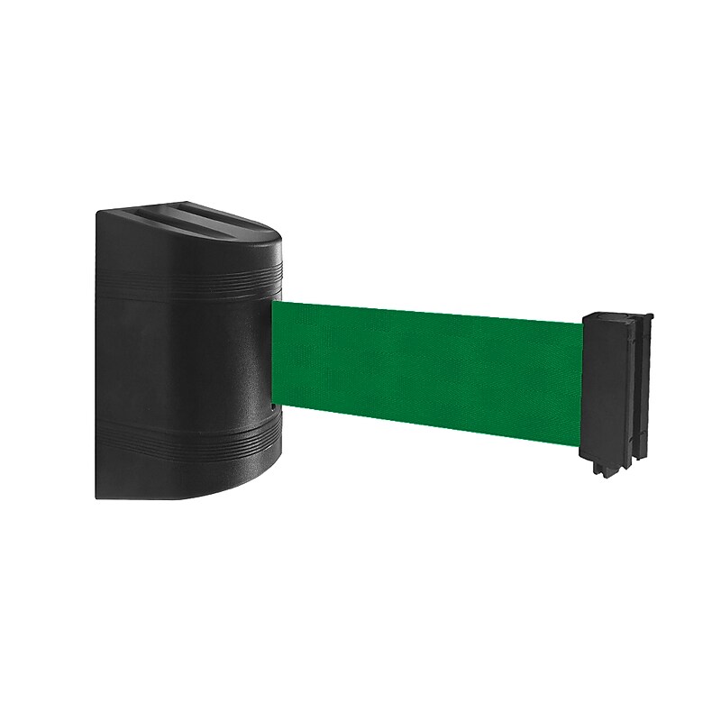 WallPro 300 Wall-Mountable 7.5' Retractable Belt Barrier, Green (WP300B-GN75) image 1