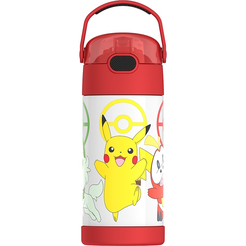 Thermos FUNtainer Pokémon Stainless Steel Vacuum Insulated Water Bottle, 12 oz., Multicolored (F4105PM6) image 1