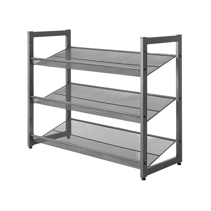 Whitmor 3-Tier Stacking Shoe Rack, Gunmetal (6905-8770-BB) image 1