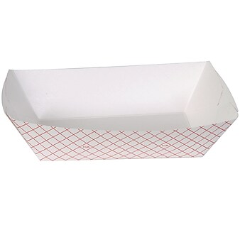 Dixie Kant Leek Polycoated Food Tray, 5 lb., Red Plaid, 500/Carton (RP500)