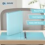 Davis Group Standard View 1" 3-Ring Binders, Aqua, 6/Pack (7411-12-06)~#|#~8779F88E-B243-4A09-A3E7A70D2C3A9526_sc7