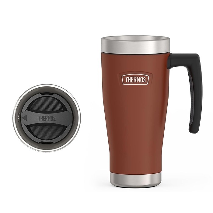 Thermos 16 Oz. Icon Vacuum Insulated Stainless Steel Travel Mug Saddle