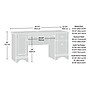 Sauder Select 59"W Computer Desk, Laurel Oak (429448)~#|#~877E29D0-D00F-4C20-A41F07562E3C30EF_sc7