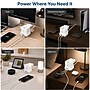 Uncaged Ergonomics Cube 5-Outlet 4-USB Port Surge Protector, 10', White (PC-W-C)~#|#~8784AE0A-66BE-4BD9-9459AD1C5FCD3A16_sc7