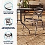 Flash Furniture Lila Glass Top Metal Table with 4 Stack Chairs, 31.5'' Round Bronze (TLH072RD017CBZ4)~#|#~87878801-6452-485D-888216D4C63C6B4D_sc7
