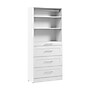 Bestar Florence Closet System, 5 Shelves, 4 Drawers, 36"W x 16"D, White (127605-000017)~#|#~8788E4D6-8E77-4263-868C59743F64B209_sc7