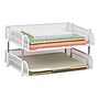 Mind Reader Metal Side Loading Stackable Letter Tray, White (ESTACK2-WHT)~#|#~878FEE02-970D-4A26-BAACCB6E7113362A_sc7