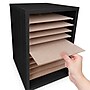 AdirOffice 500 Series 11 Compartment Wooden Literature Organizer, 10.75" x 11.8", Black (500-11-BLK)~#|#~87998AA9-25D3-41DE-83B7F6556E615A67_sc7