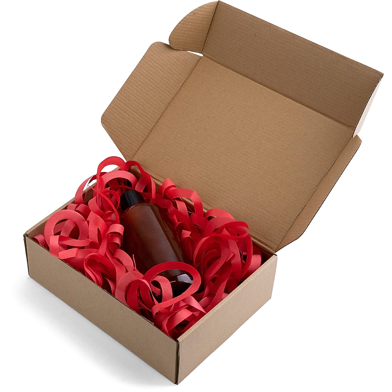 Seaman Paper Sprirofill Spiral Crinkle Paper, 1lb., Red (SPIRORED) image 1