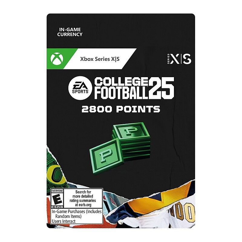Microsoft College Football 25 2800 Points $24.99 Gift Card (Email Delivery) image 1