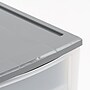 Iris Stackable Plastic Storage Bin with Drawer, Gray, 5/Pack (500162)~#|#~879E9323-EC1C-4AC4-A13BBA471E096037_sc7