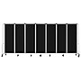 National Public Seating Robo Series 7-Panel Folding Mobile Room Divider, 72"H x 164"W, Black Fabric (RDG6-7PT10)~#|#~87A1F3AB-4D96-4D39-89C49FDD8F282C1E_sc7