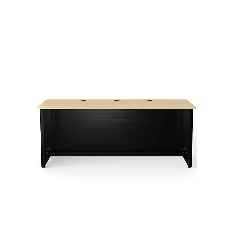 VersaDesk 72"W Enclosed Versa Classroom Desk, Maple/Black (CD7230-BM) image 1