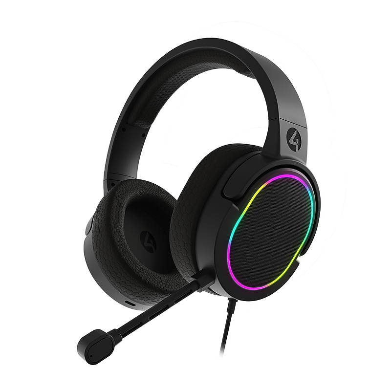 4Gamers PANTHER Premium Stereo Gaming Headset, 3.5mm Jack, Black (XP-PANTHER-LED-4G) image 1