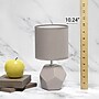 Creekwood Home Geometric 10.24" LED Table Lamp, Grey (CWT-1016-GY)~#|#~87ABBCEE-742A-460E-925BA1258949A0A7_sc7